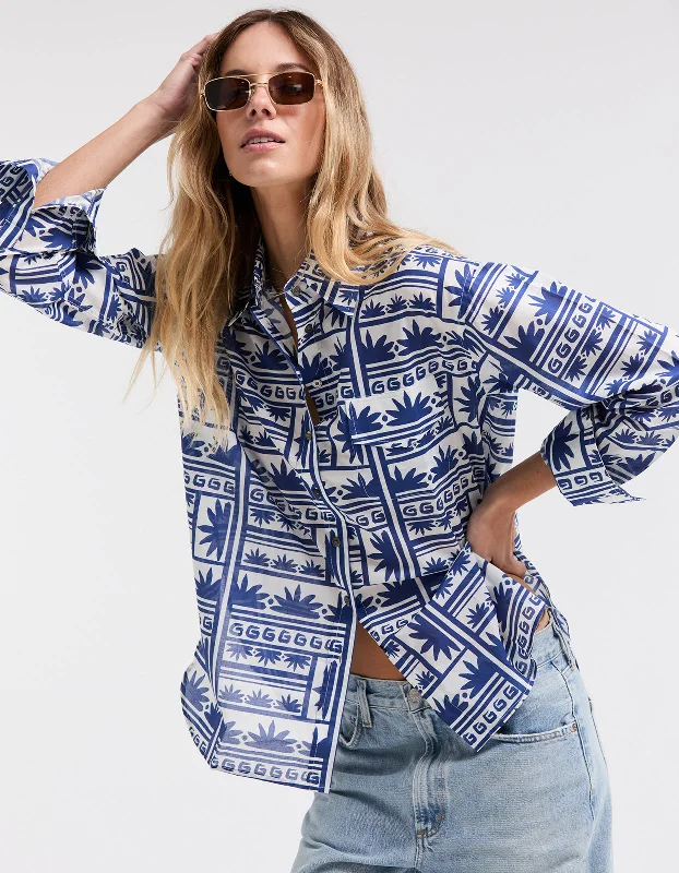 Celestial Sundance Shirt - Blue/White