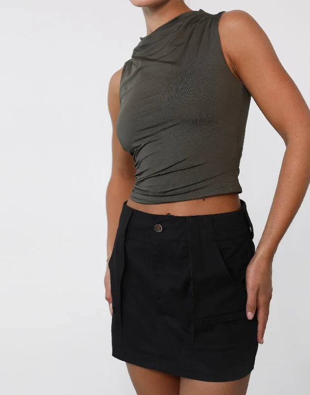 Remember This Mini Skirt (Charcoal)