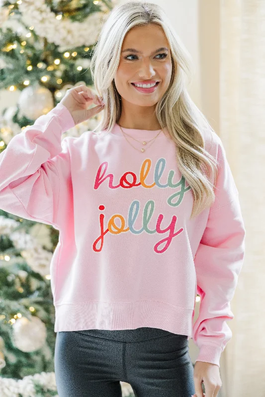 Holly Jolly Pink Graphic Sweatshirt