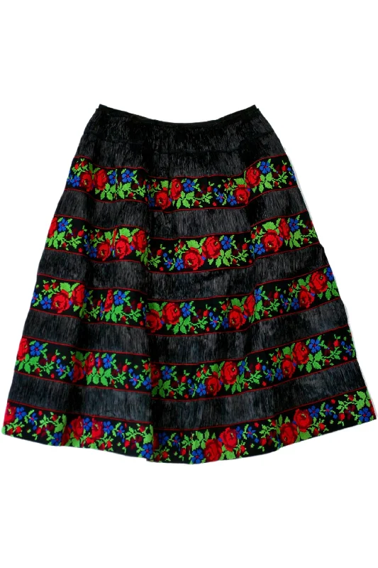 Embroidered Midi SKirt