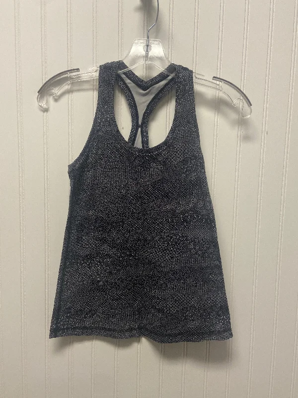 Athletic Tank Top By Lululemon In Black & Grey, Size: S