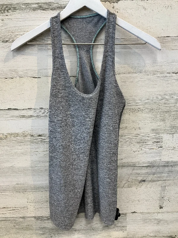 Athletic Tank Top By Lululemon In Grey, Size: 6