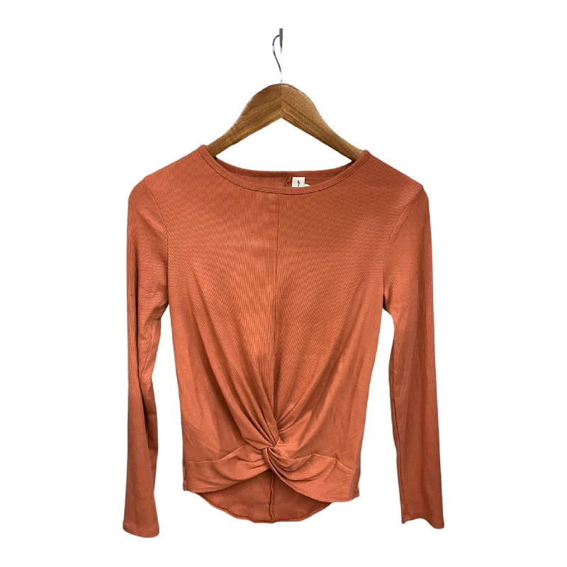 Athletic Top Long Sleeve Crewneck By All In Motion In Orange, Size: M