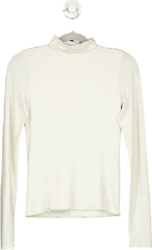 Lululemon White Long Sleeve Turtleneck Top