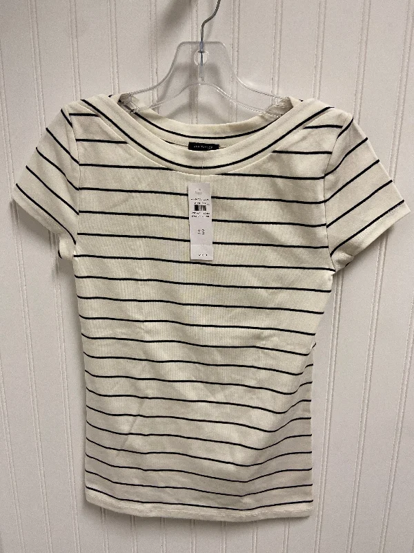 Top Short Sleeve Basic By Ann Taylor In Striped Pattern, Size: Xs