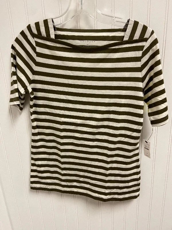 Top Short Sleeve Basic By Talbots In Striped Pattern, Size: Xs