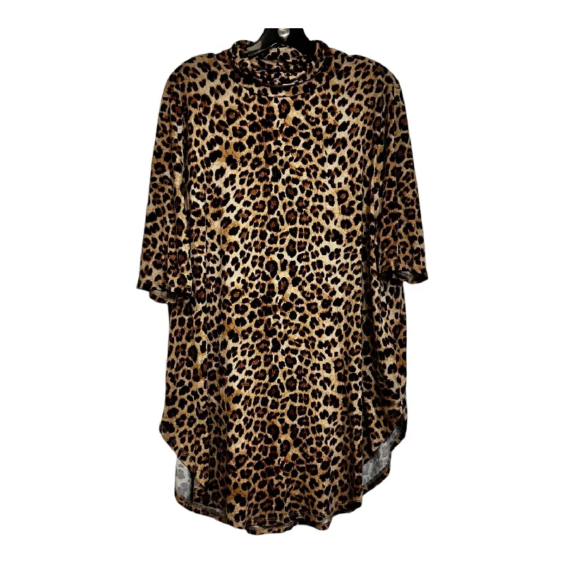 Top Short Sleeve By Torrid In Animal Print, Size: 2x