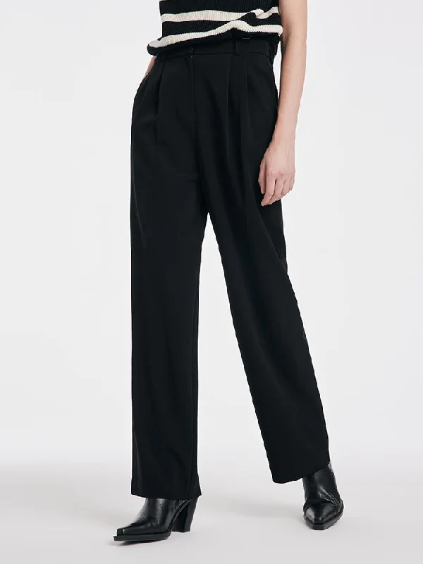 Acetate Straight Full Length Pants