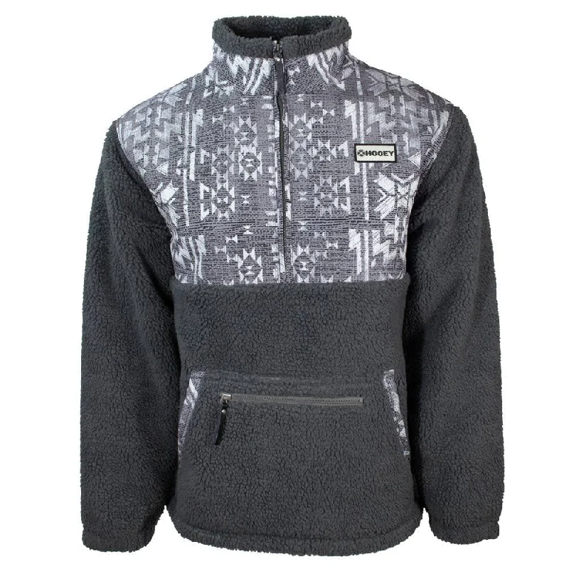 "Hooey Sherpa Pullover" Charcoal/Aztec