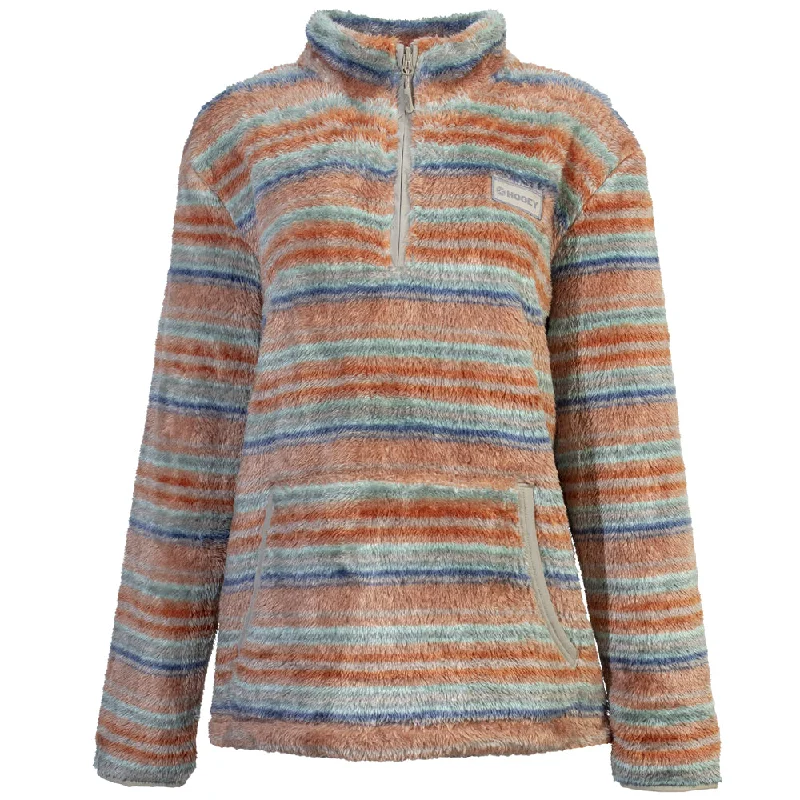 "Ladies Fleece Pullover" Pink/Serape