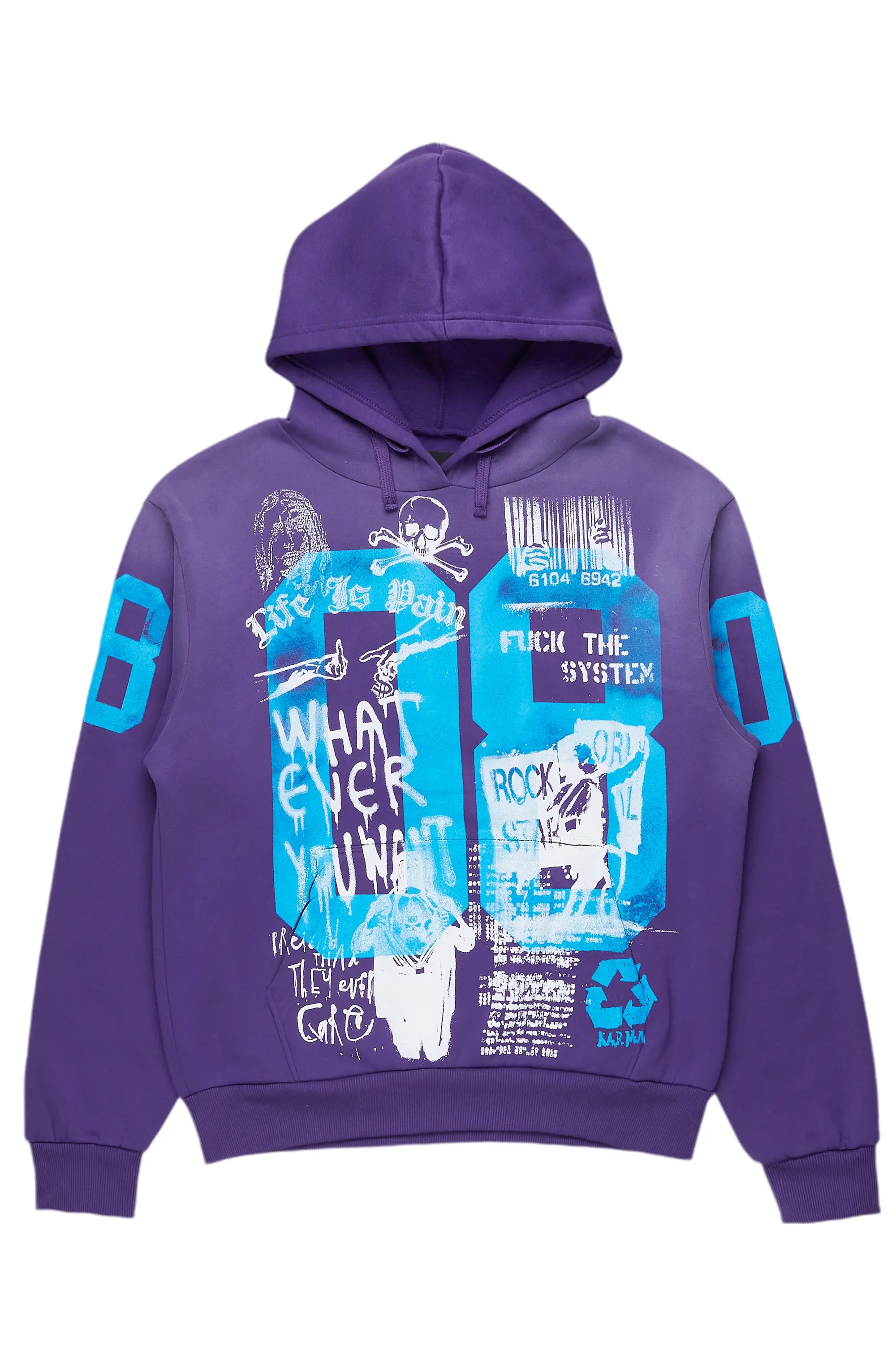 Kamille Purple Oversized Hoodie