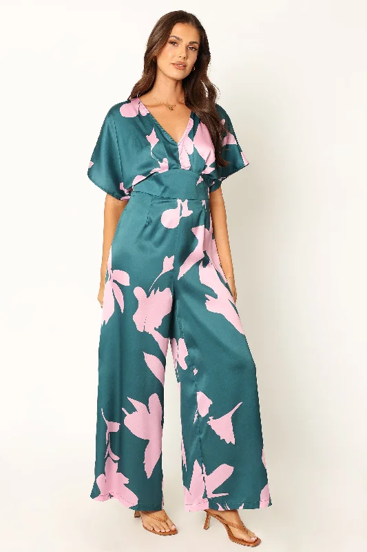 Lilah Jumpsuit - Teal Floral