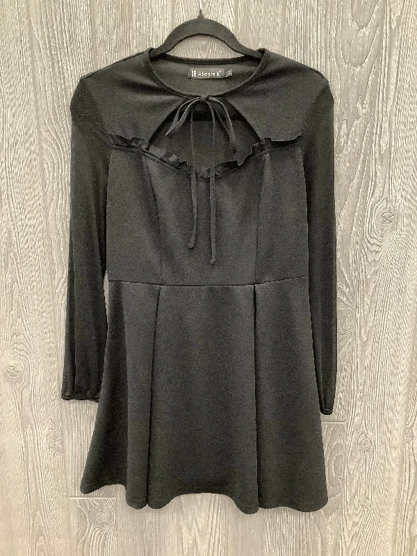 Black Dress Casual Midi Allegra K, Size M