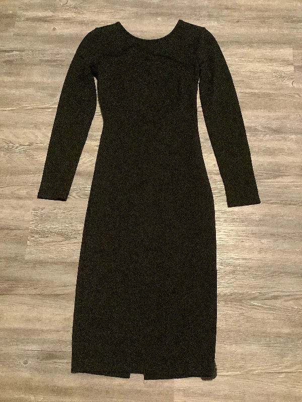 Black Dress Casual Midi Lulus, Size S