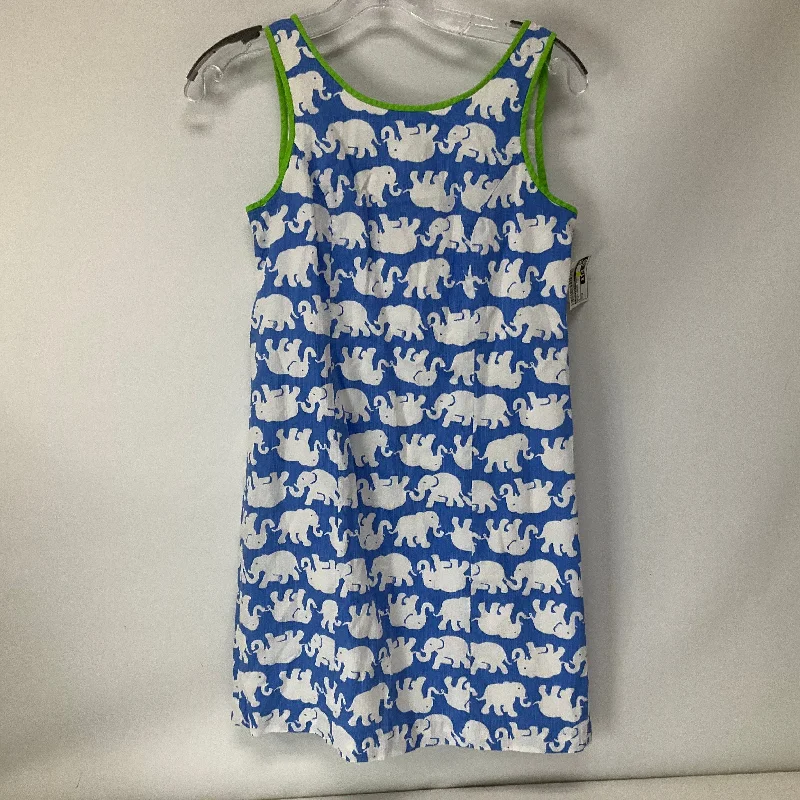 Blue Dress Casual Midi Lilly Pulitzer, Size 0