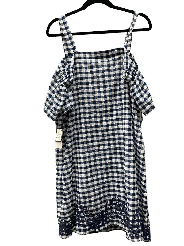 Dress Casual Midi By Nine West In Checkered Pattern, Size: M