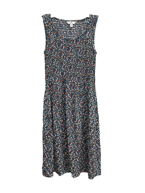 Floral Print Dress Casual Midi Croft And Barrow, Size Petite   Xs