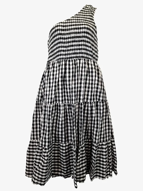 Little Party Dress Dainty Gingham One Shoulder Maxi Dress Size 14