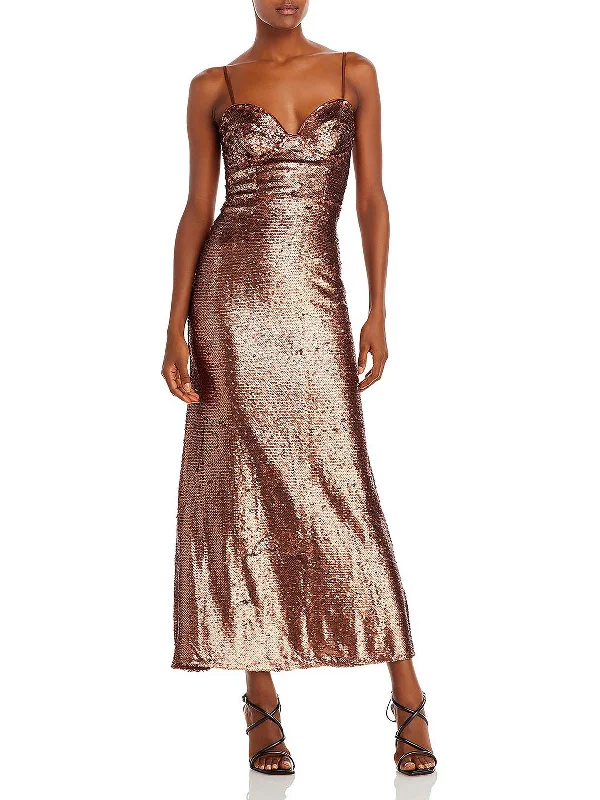 Stasia Womens Sequined Formal Evening Dress