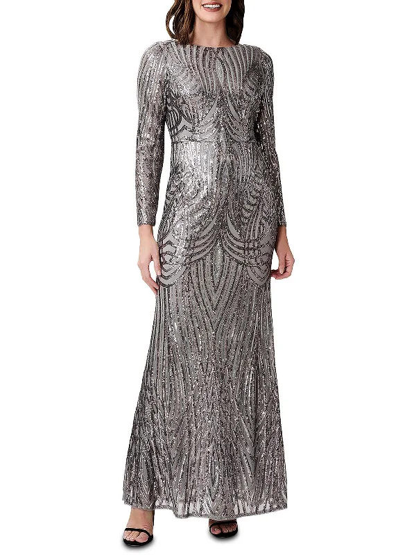 Womens Embellished Mermaid Evening Dress