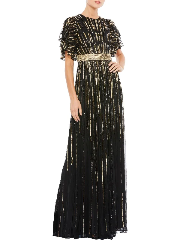 Womens Sequined Mai Evening Dress