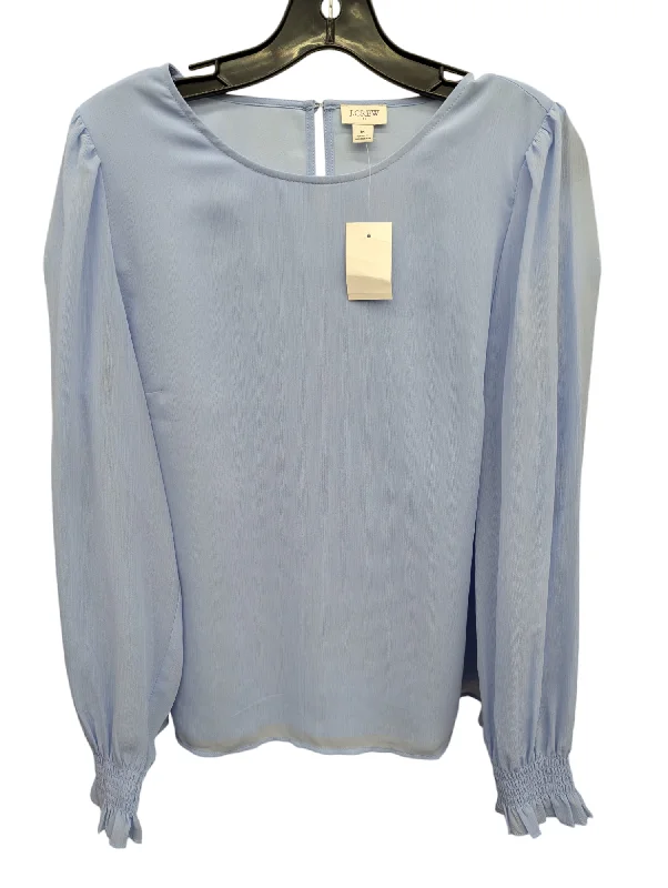 Blouse Long Sleeve By J. Crew In Blue, Size: M