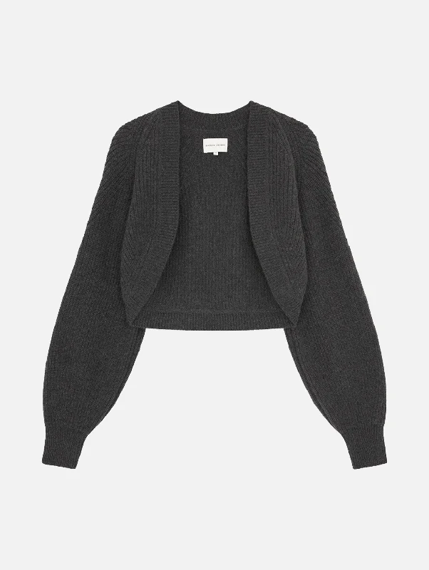 Inara Cashmere Cardigan in Anthracite