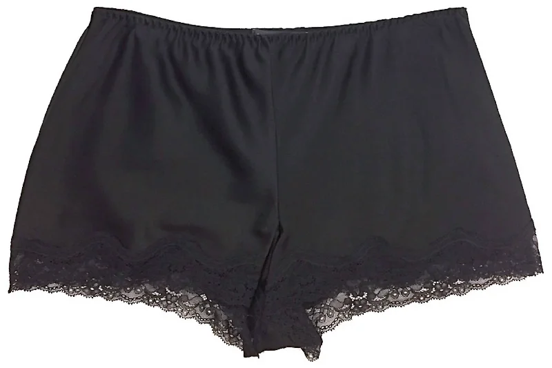 Silk Tap Shorts In Black