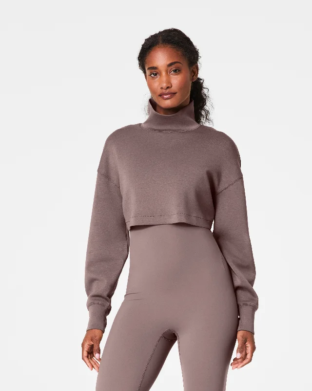 SPANX® AirEssentials Brushed & Cropped High-Neck Sweatshirt